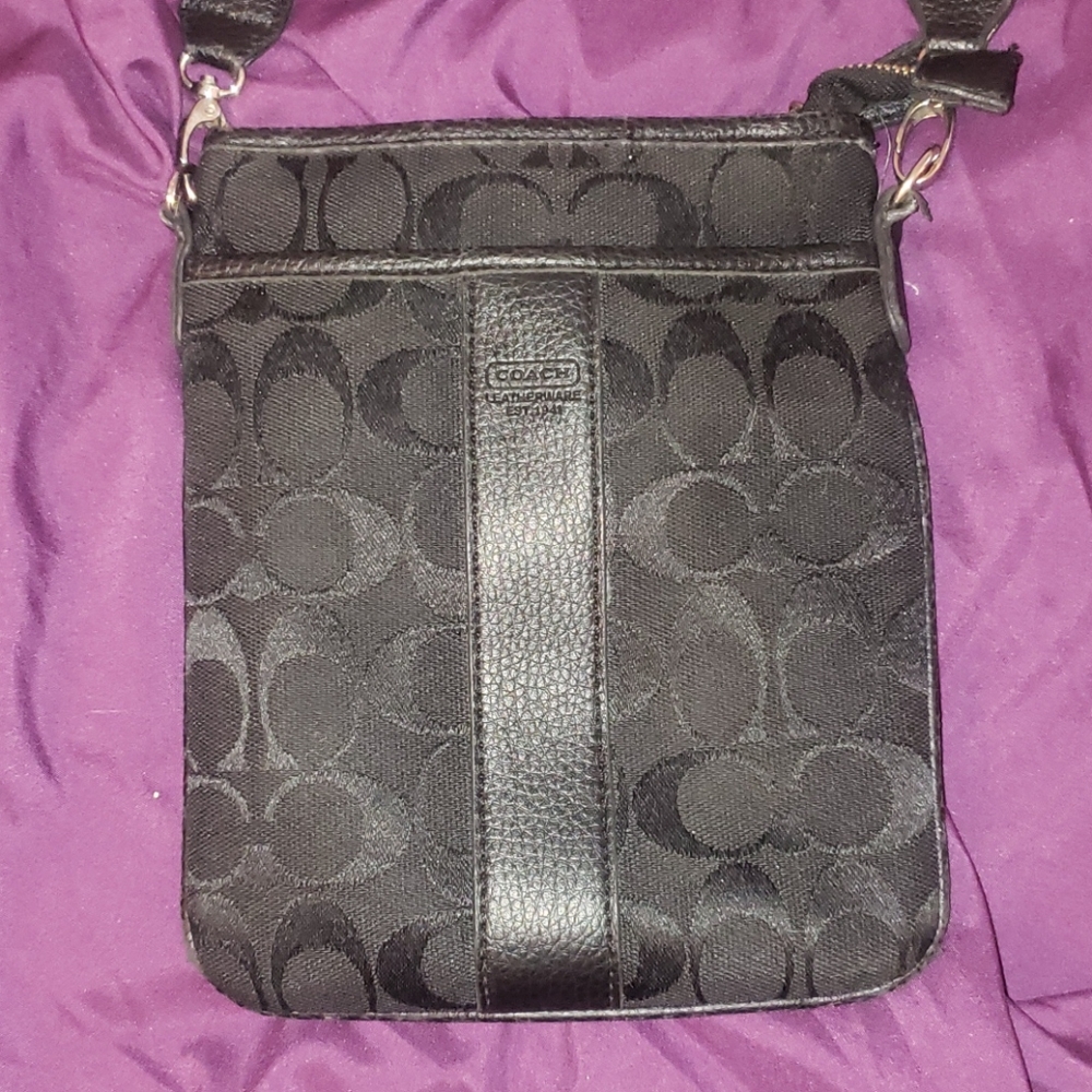 Black coach crossbody bag